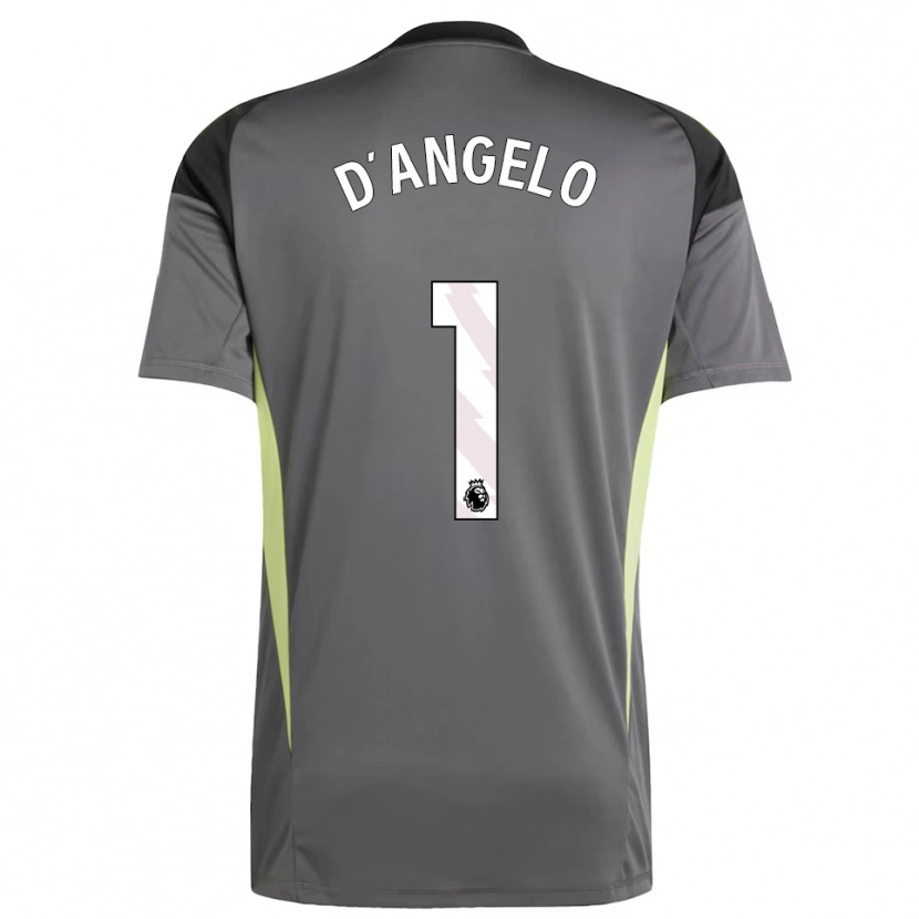 Danxen Criança Sabrina D'angelo #1 Cinza Escuro Preto Camisola Guarda-Redes 2025/26 Camisa