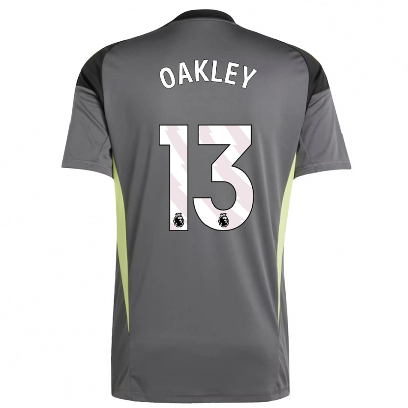 Danxen Criança Rhys Oakley #13 Cinza Escuro Preto Camisola Guarda-Redes 2025/26 Camisa