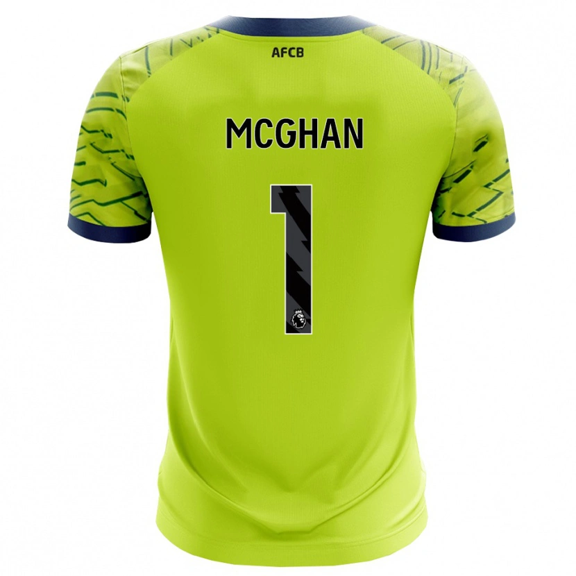 Danxen Criança Hayden McGhan #1 Verde Amarelo Camisola Guarda-Redes 2025/26 Camisa