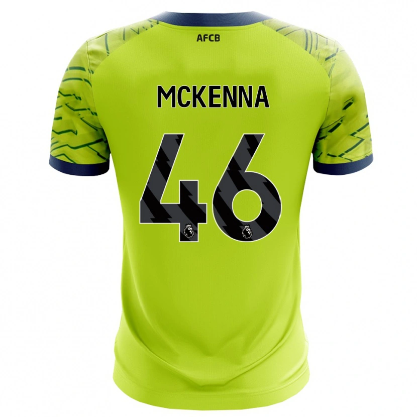 Danxen Criança Callan McKenna #46 Verde Amarelo Camisola Guarda-Redes 2025/26 Camisa