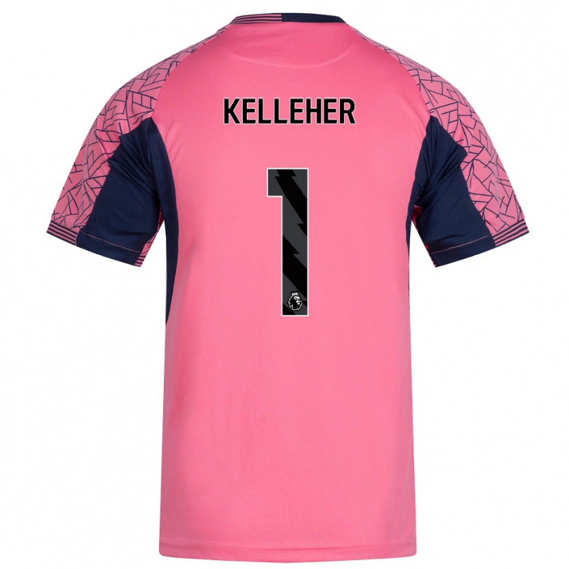 Danxen Criança Caoimhín Kelleher #1 Rosa Preto Camisola Guarda-Redes 2025/26 Camisa