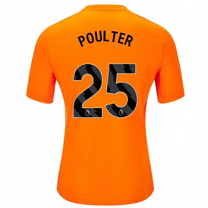 Danxen Criança Hannah Poulter #25 Laranja Preto Camisola Guarda-Redes 2025/26 Camisa