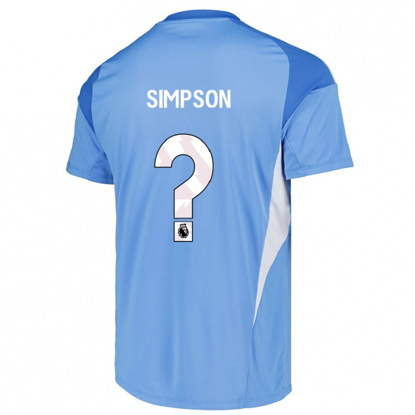 Danxen Criança Carrie Simpson #0 Azul Céu Branco Camisola Guarda-Redes 2025/26 Camisa