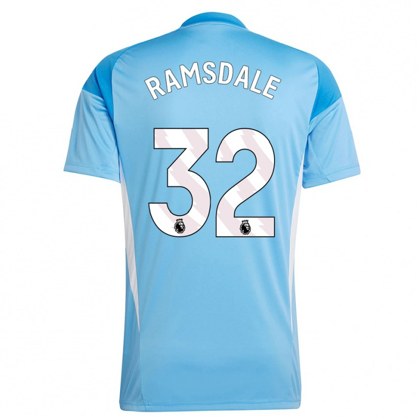 Danxen Criança Aaron Ramsdale #32 Azul Branco Camisola Guarda-Redes 2025/26 Camisa