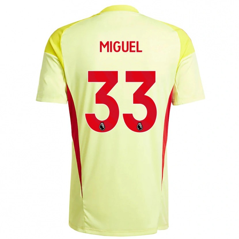 Danxen Criança Carlos Miguel #33 Amarelo Claro Laranja Camisola Guarda-Redes 2025/26 Camisa