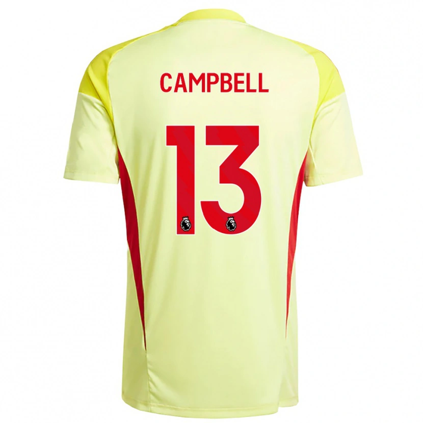 Danxen Criança Luke Campbell #13 Amarelo Claro Laranja Camisola Guarda-Redes 2025/26 Camisa
