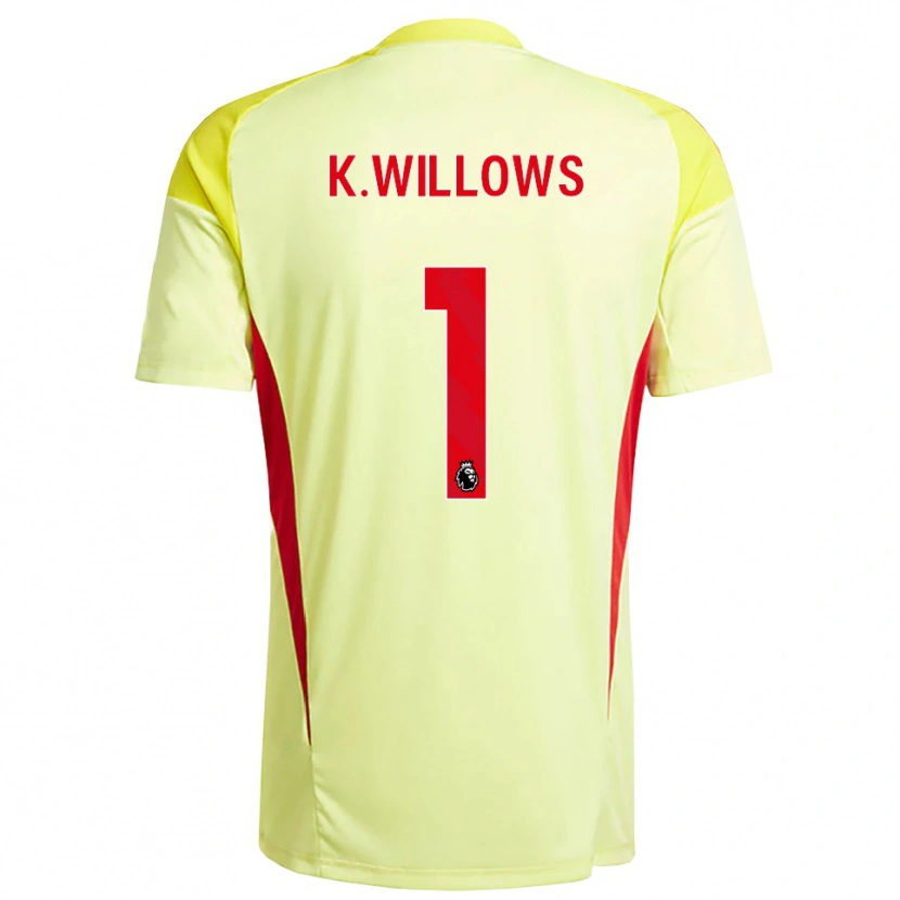 Danxen Criança Keehan Willows #1 Amarelo Claro Laranja Camisola Guarda-Redes 2025/26 Camisa
