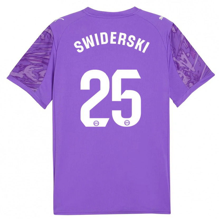 Danxen Criança Grégoire Swiderski #25 Roxo Branco Camisola Guarda-Redes 2025/26 Camisa