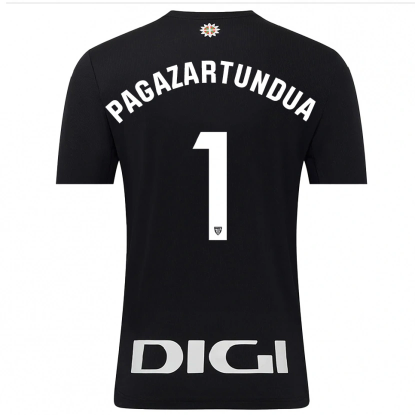 Danxen Criança Iker Pagazartundua #1 Preto Branco Camisola Guarda-Redes 2025/26 Camisa