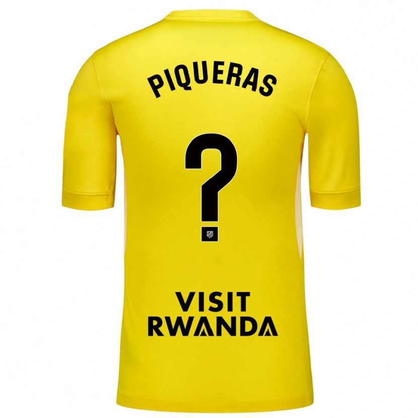 Danxen Criança Diego Piqueras #0 Amarelo Preto Camisola Guarda-Redes 2025/26 Camisa