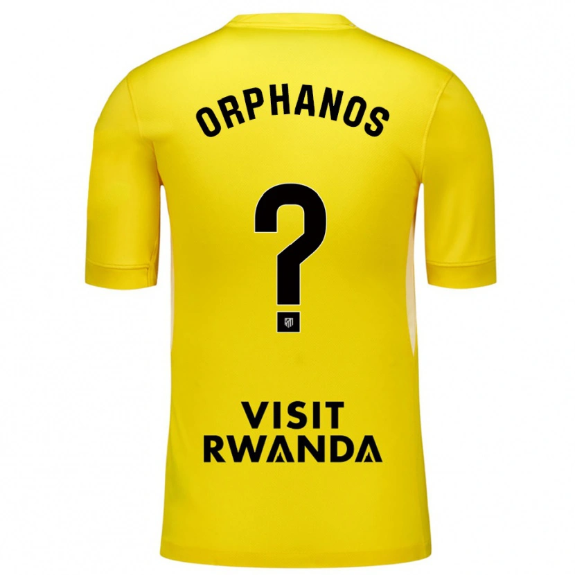 Danxen Criança Stamatis Orphanos #0 Amarelo Preto Camisola Guarda-Redes 2025/26 Camisa