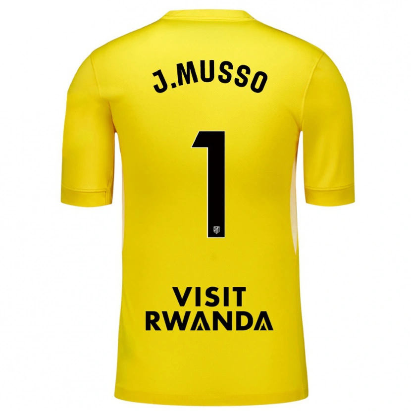 Danxen Criança Juan Musso #1 Amarelo Preto Camisola Guarda-Redes 2025/26 Camisa