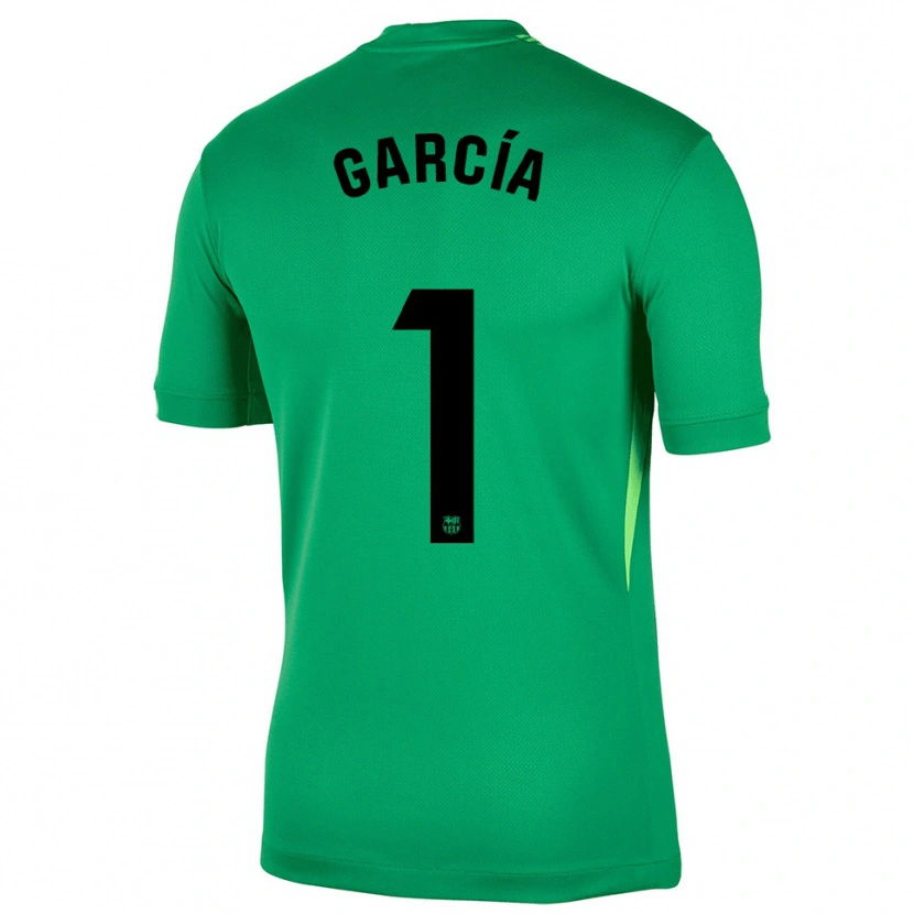 Danxen Criança Joan García #1 Verde Preto Camisola Guarda-Redes 2025/26 Camisa