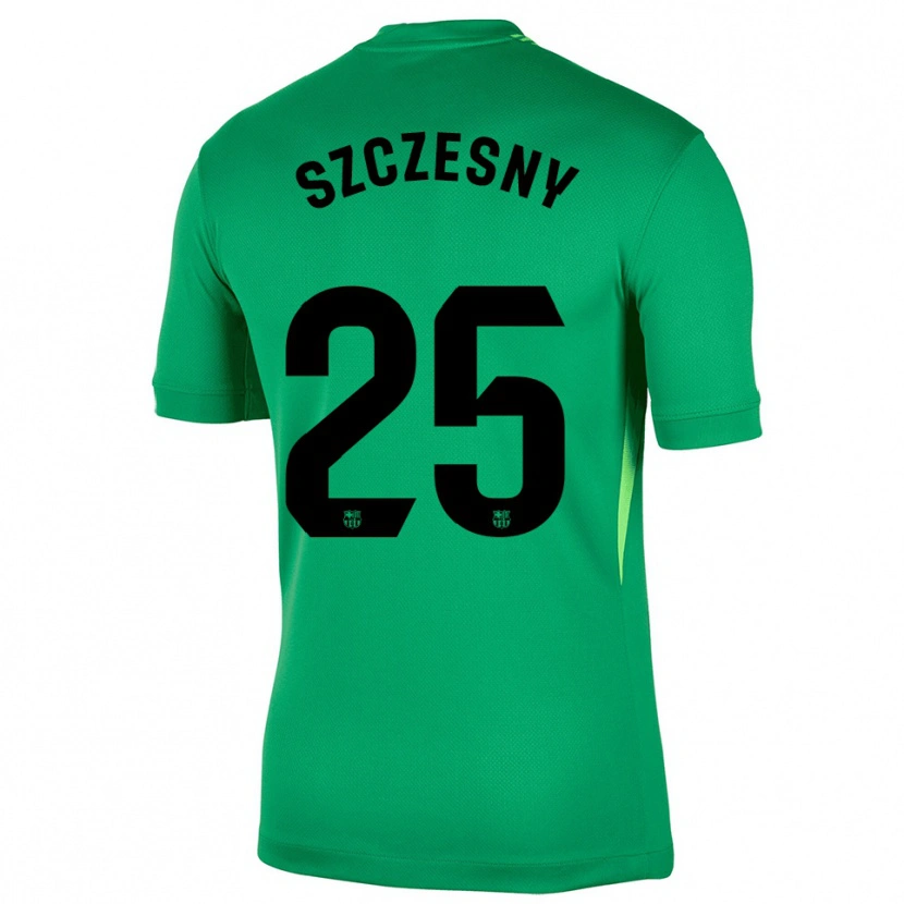 Danxen Criança Wojciech Szczesny #25 Verde Preto Camisola Guarda-Redes 2025/26 Camisa