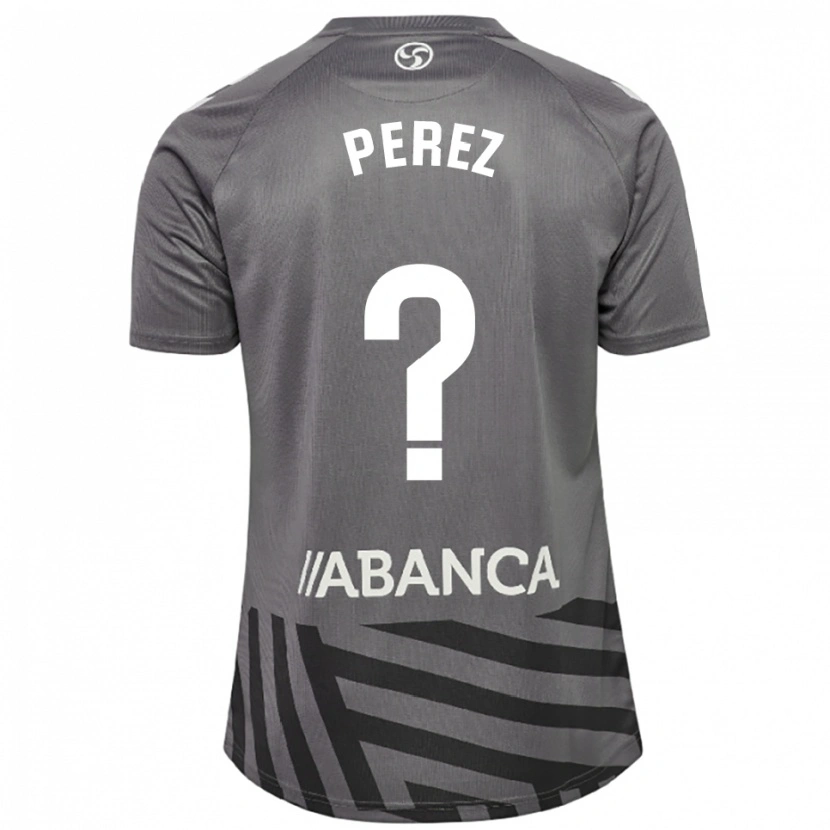 Danxen Criança Iván Pérez #0 Cinza Escuro Preto Camisola Guarda-Redes 2025/26 Camisa