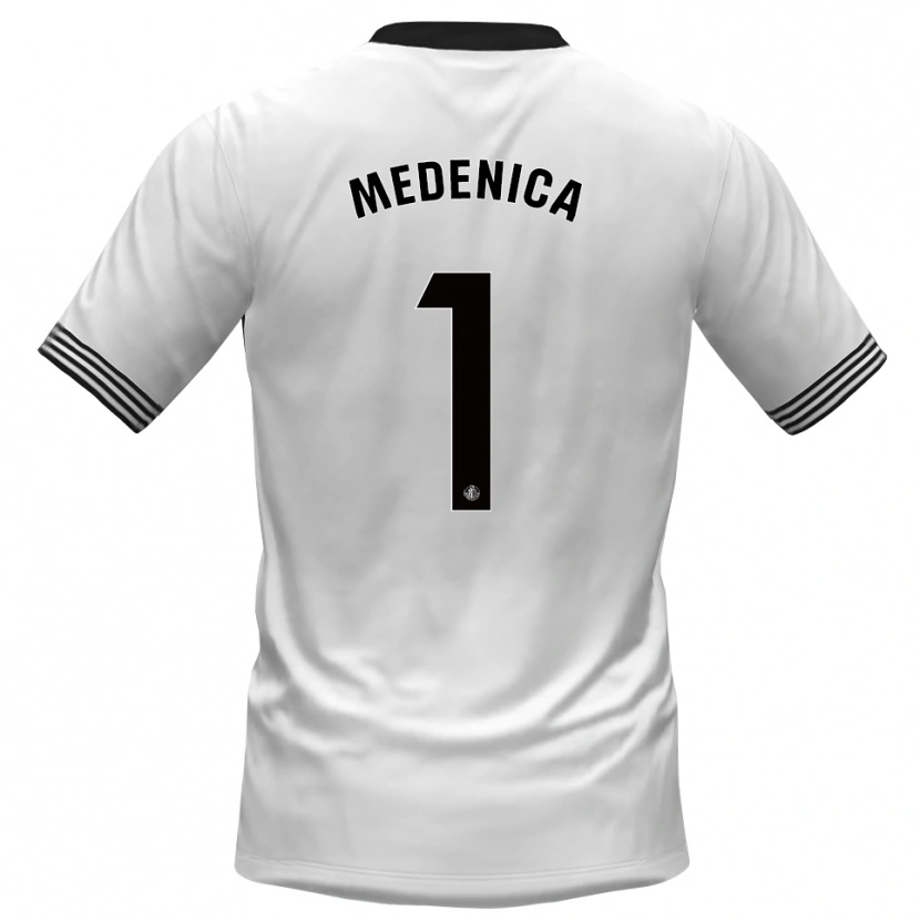Danxen Criança Djordjije Medenica #1 Branco Preto Camisola Guarda-Redes 2025/26 Camisa