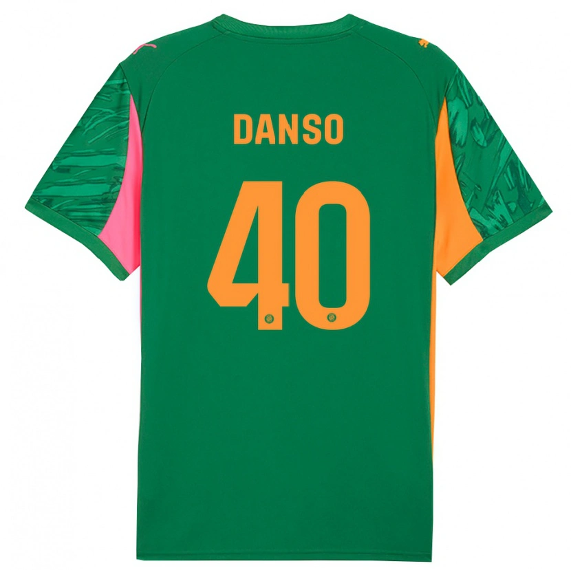 Danxen Criança Jordi Danso #40 Verde Laranja Camisola Guarda-Redes 2025/26 Camisa