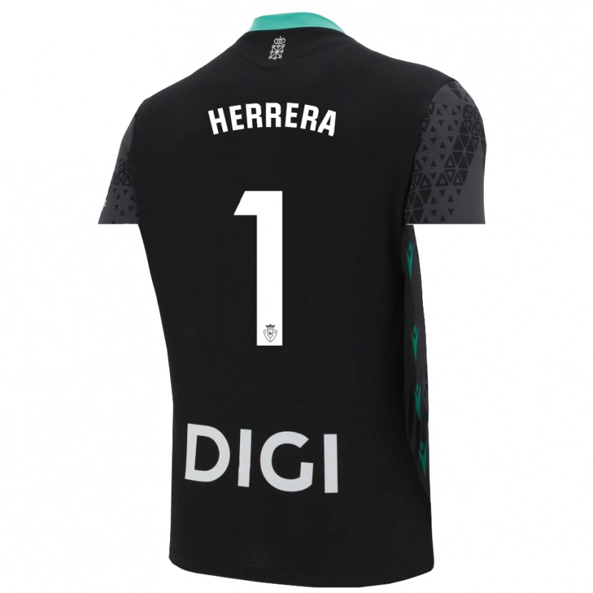 Danxen Criança Sergio Herrera #1 Cinza Escuro Preto Camisola Guarda-Redes 2025/26 Camisa