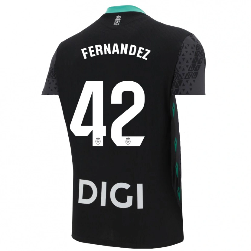 Danxen Criança Rafa Fernández #42 Cinza Escuro Preto Camisola Guarda-Redes 2025/26 Camisa
