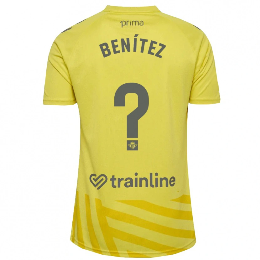 Danxen Criança David Benítez #0 Amarelo Cinza Camisola Guarda-Redes 2025/26 Camisa