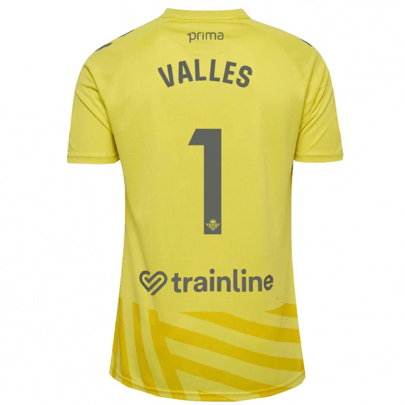Danxen Criança Álvaro Valles #1 Amarelo Cinza Camisola Guarda-Redes 2025/26 Camisa