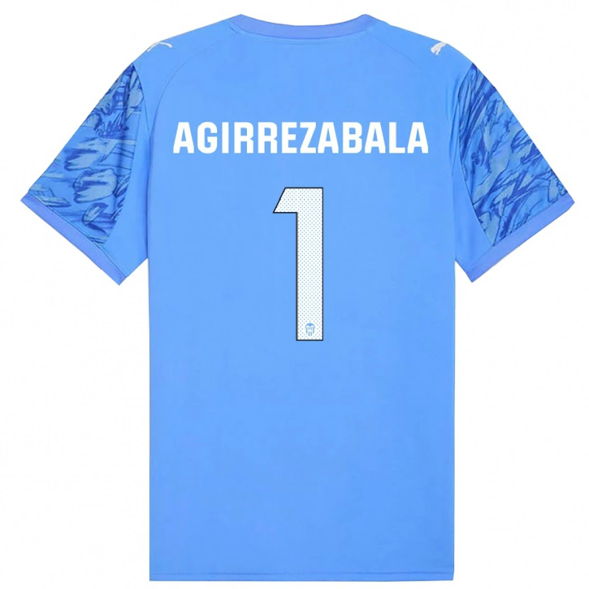 Danxen Criança Julen Agirrezabala #1 Azul Branco Camisola Guarda-Redes 2025/26 Camisa