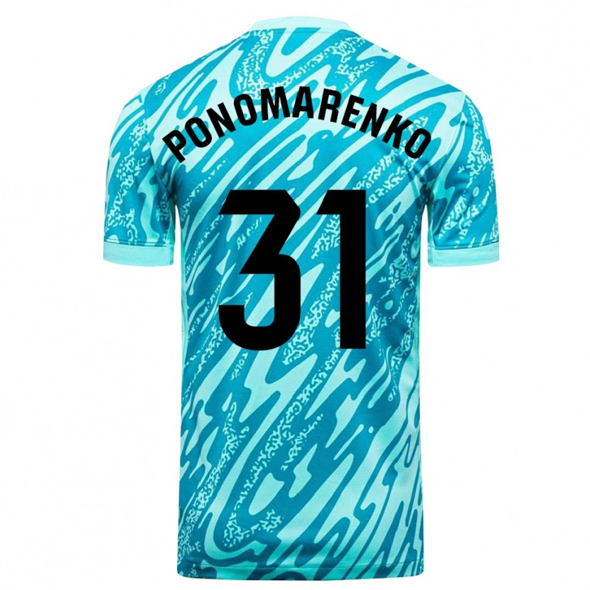 Danxen Criança Borys Ponomarenko #31 Azul Céu Branco Camisola Guarda-Redes 2025/26 Camisa