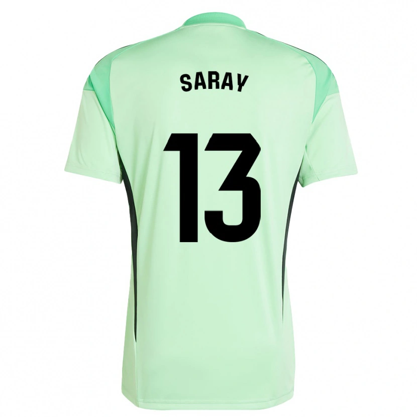 Danxen Criança Saray Vázquez Alonso #13 Verde Claro Preto Camisola Guarda-Redes 2025/26 Camisa