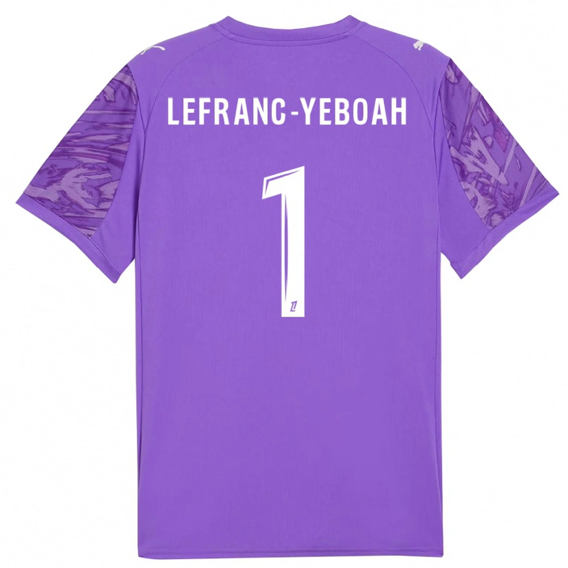 Danxen Criança Daïvy Lefranc-Yeboah #1 Lilás Branco Camisola Guarda-Redes 2025/26 Camisa