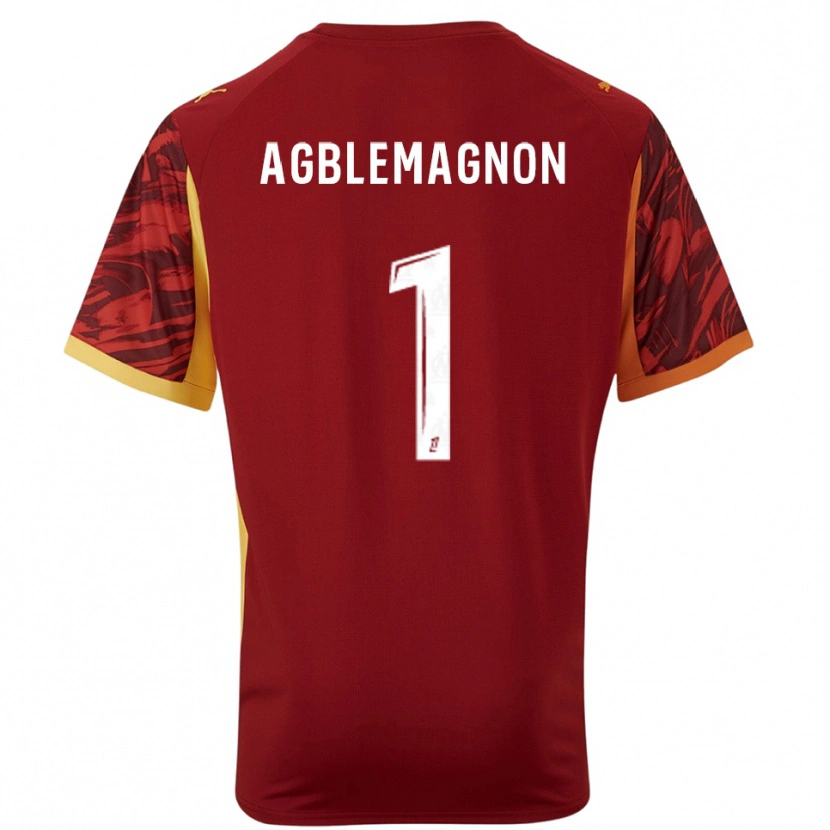 Danxen Criança Jordan Agblemagnon #1 Bordô Marrom Camisola Guarda-Redes 2025/26 Camisa