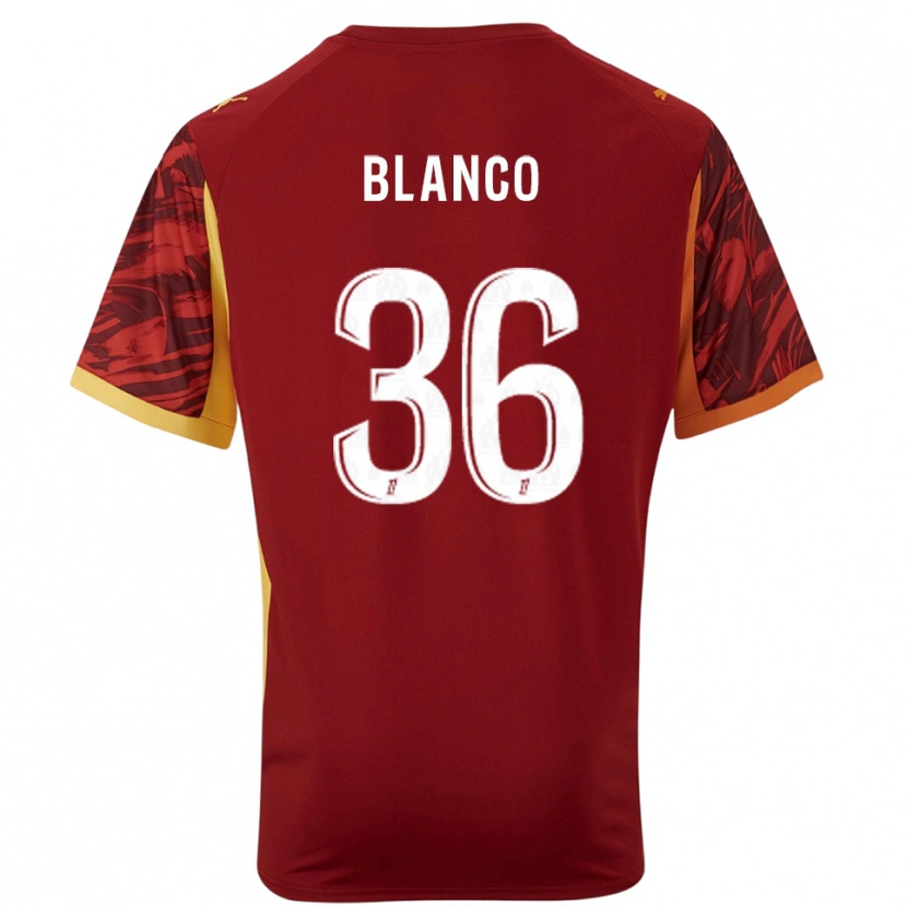 Danxen Criança Rubén Blanco #36 Bordô Marrom Camisola Guarda-Redes 2025/26 Camisa