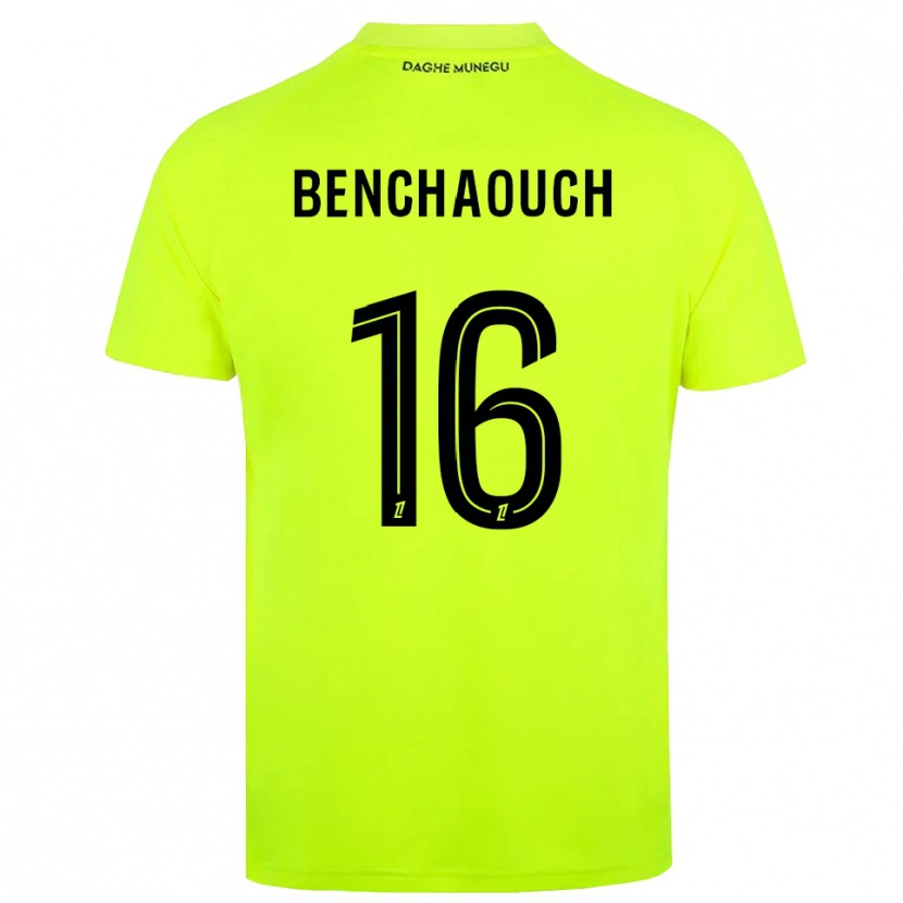 Danxen Criança Yanis Benchaouch #16 Verde Fluorescente Preto Camisola Guarda-Redes 2025/26 Camisa