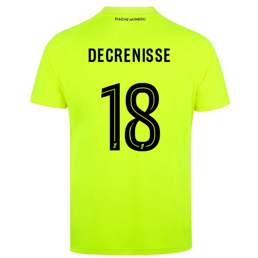 Danxen Criança Axel Decrenisse #18 Verde Fluorescente Preto Camisola Guarda-Redes 2025/26 Camisa