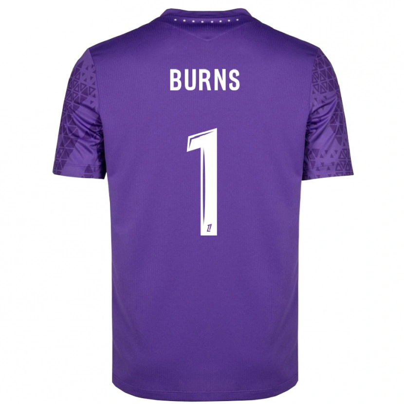 Danxen Criança Emily Burns #1 Roxo Branco Camisola Guarda-Redes 2025/26 Camisa
