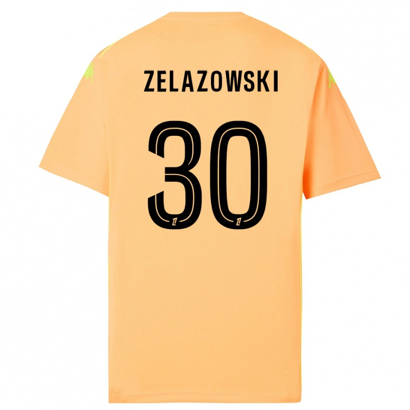 Danxen Criança Bartosz Zelazowski #30 Laranja Escuro Preto Camisola Guarda-Redes 2025/26 Camisa