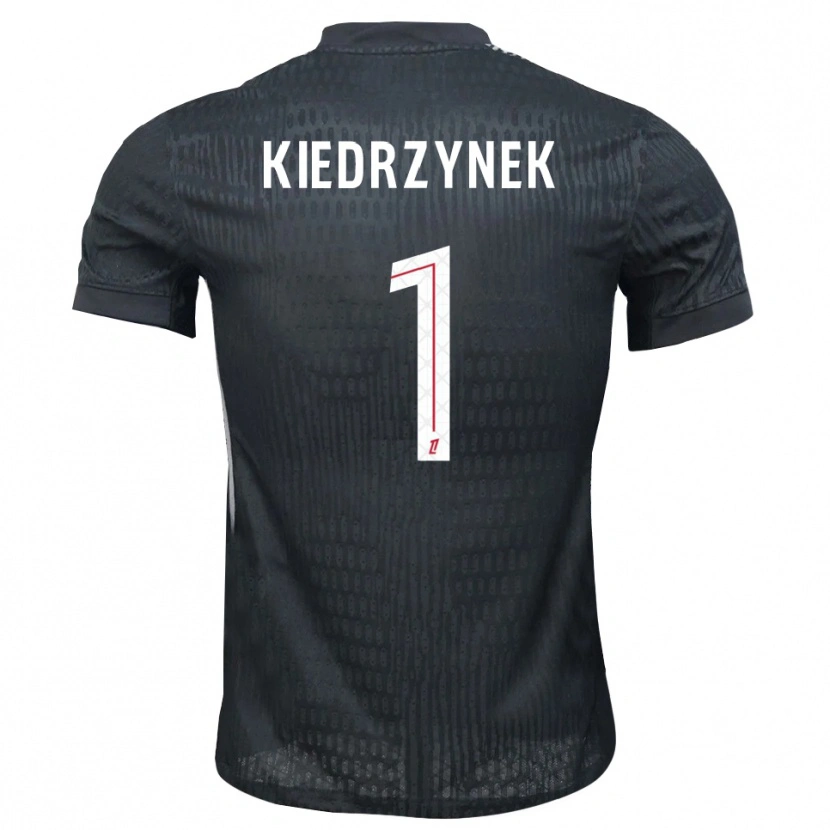 Danxen Criança Katarzyna Kiedrzynek #1 Cinza Escuro Preto Camisola Guarda-Redes 2025/26 Camisa
