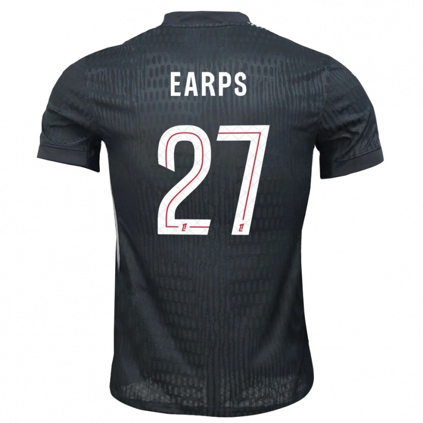 Danxen Criança Mary Earps #27 Cinza Escuro Preto Camisola Guarda-Redes 2025/26 Camisa