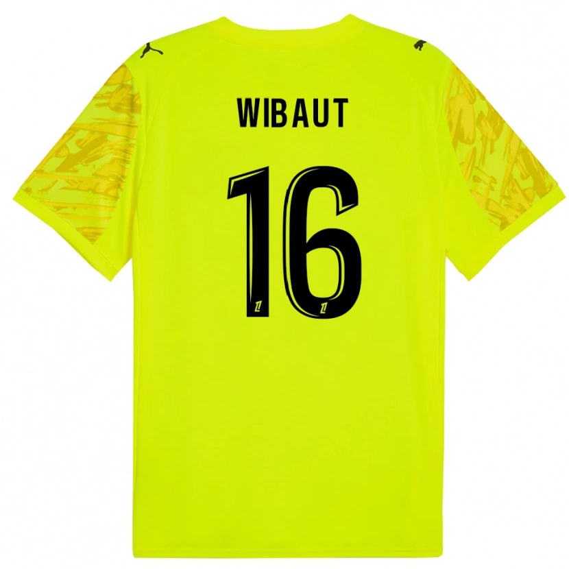 Danxen Criança Clara Wibaut #16 Verde Fluorescente Amarelo Camisola Guarda-Redes 2025/26 Camisa