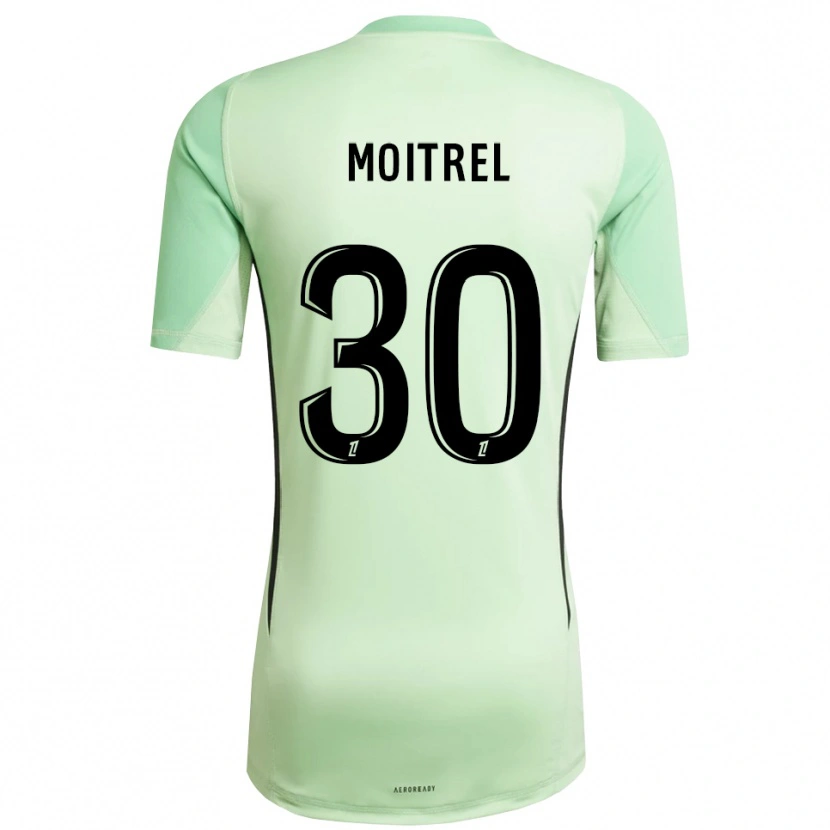 Danxen Criança Pauline Moitrel #30 Verde Claro Preto Camisola Guarda-Redes 2025/26 Camisa