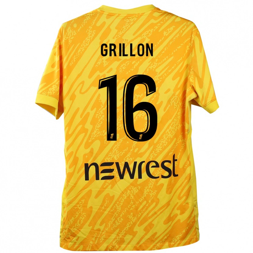 Danxen Criança Gaëlle Grillon #16 Amarelo Preto Camisola Guarda-Redes 2025/26 Camisa