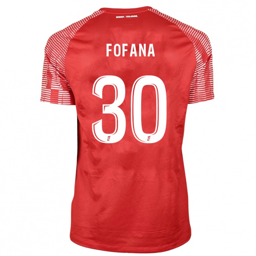 Danxen Criança Yahia Fofana #30 Vermelho Branco Camisola Guarda-Redes 2025/26 Camisa