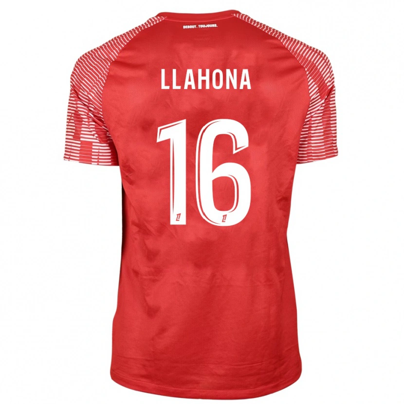 Danxen Criança Yann Llahona #16 Vermelho Branco Camisola Guarda-Redes 2025/26 Camisa