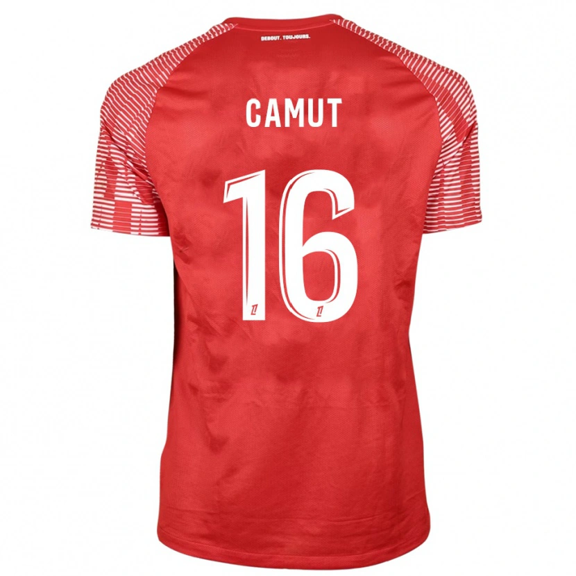Danxen Criança Maël Camut #16 Vermelho Branco Camisola Guarda-Redes 2025/26 Camisa