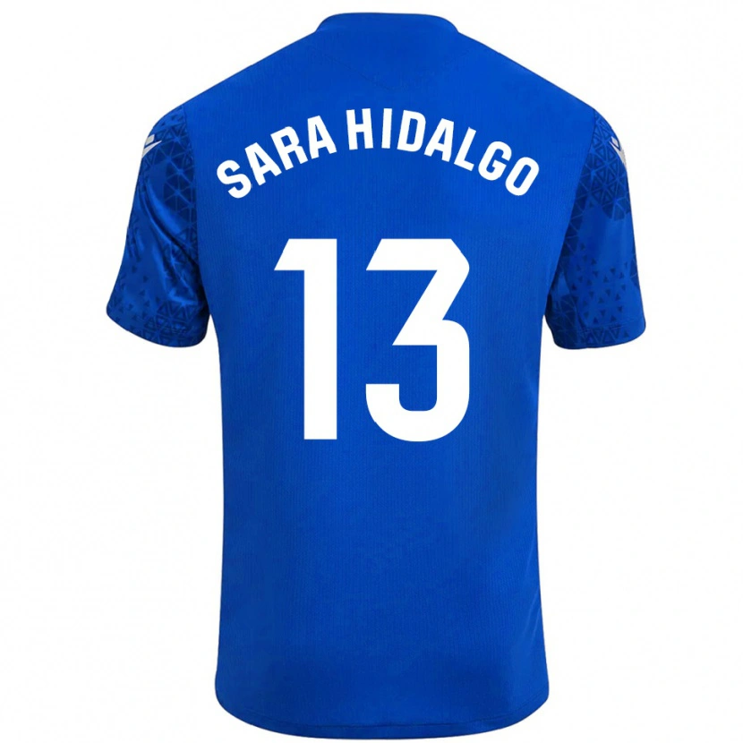 Danxen Criança Sara Hidalgo Merino #13 Azul Branco Camisola Guarda-Redes 2025/26 Camisa