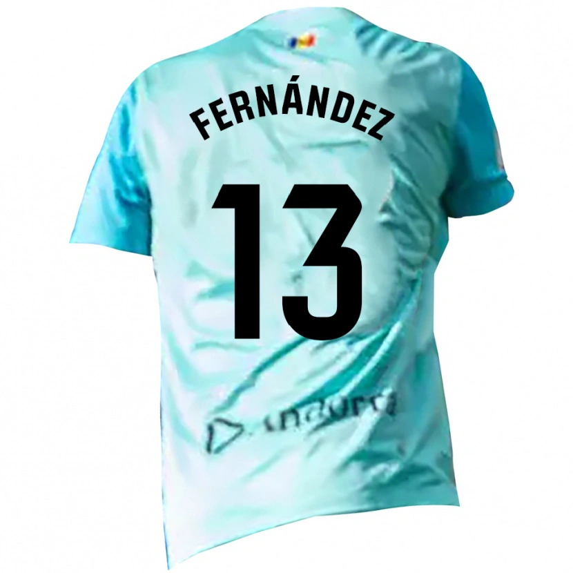 Danxen Criança Ferran Fernández #13 Ciano Preto Camisola Guarda-Redes 2025/26 Camisa