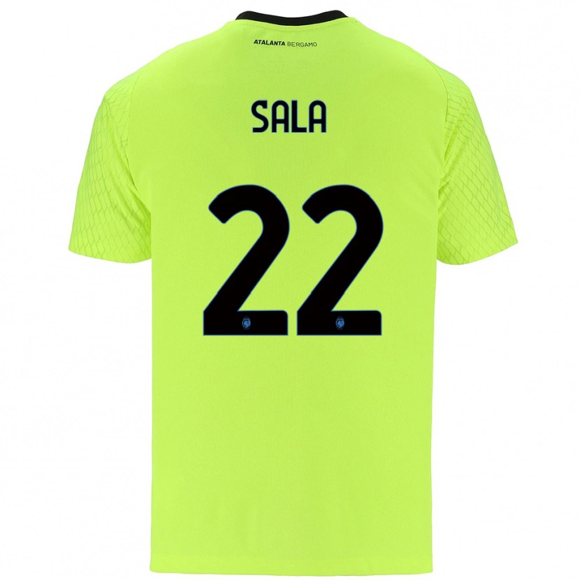 Danxen Criança Lorenzo Sala #22 Verde Amarelo Vermelho Camisola Guarda-Redes 2025/26 Camisa