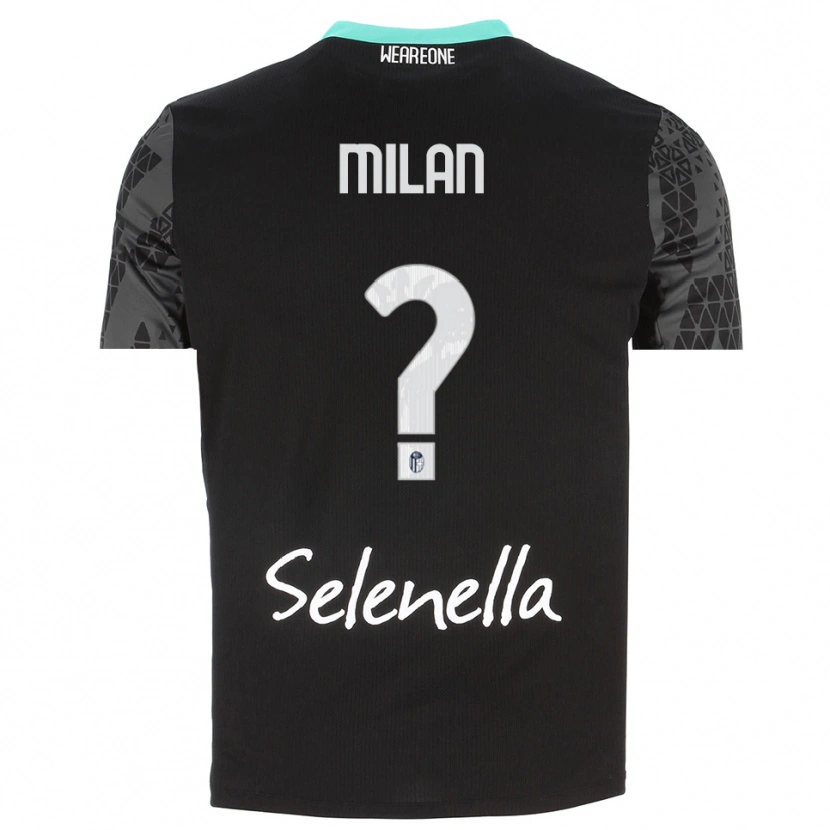 Danxen Criança Riccardo Milan #0 Cinza Preto Branco Camisola Guarda-Redes 2025/26 Camisa