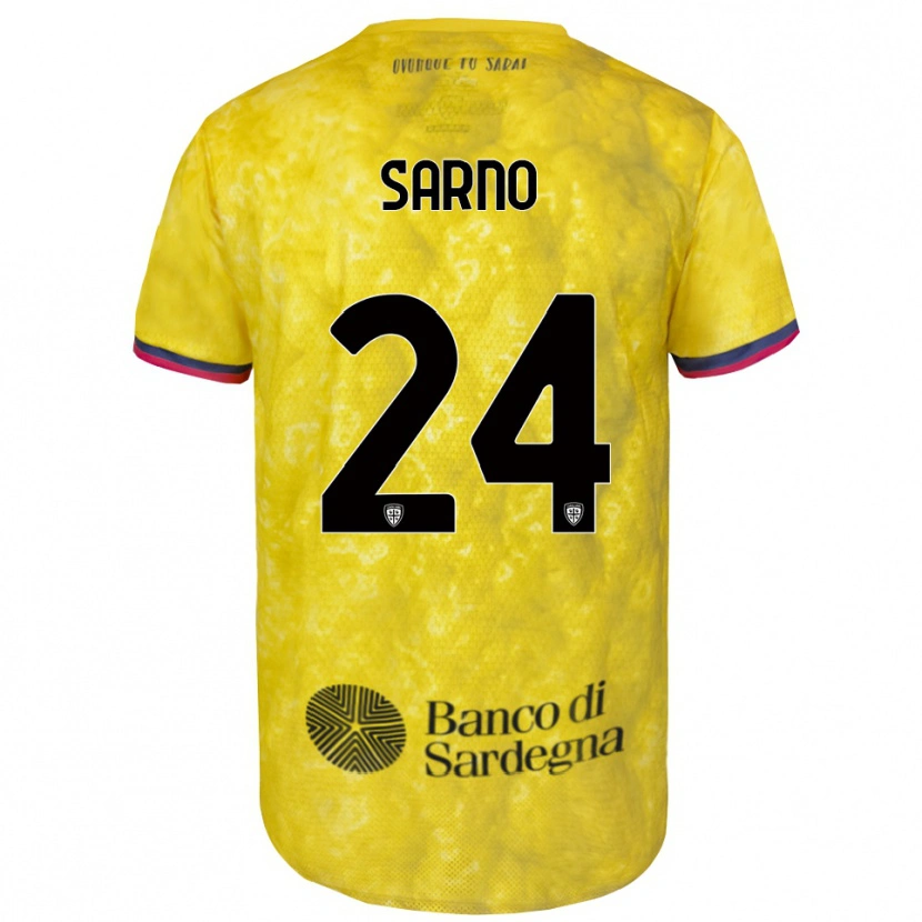Danxen Criança Vincenzo Sarno #24 Amarelo Preto Camisola Guarda-Redes 2025/26 Camisa