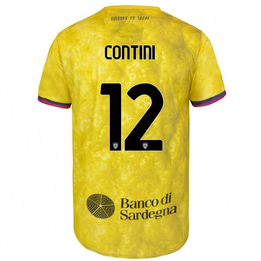 Danxen Criança Federico Contini #12 Amarelo Preto Camisola Guarda-Redes 2025/26 Camisa