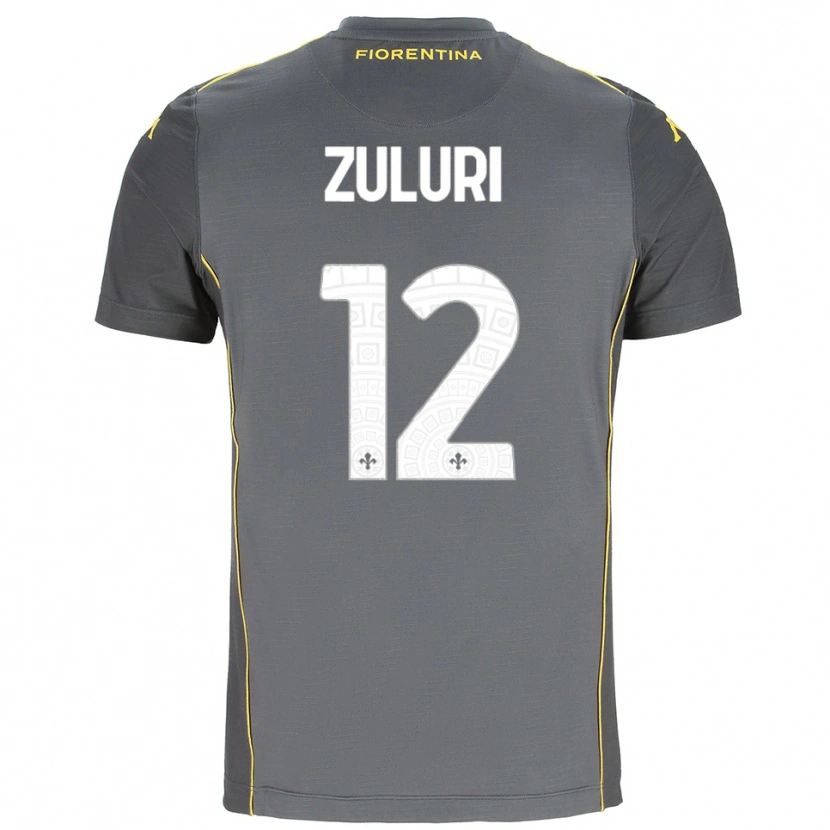 Danxen Criança Athena Zuluri #12 Cinza Escuro Amarelo Camisola Guarda-Redes 2025/26 Camisa
